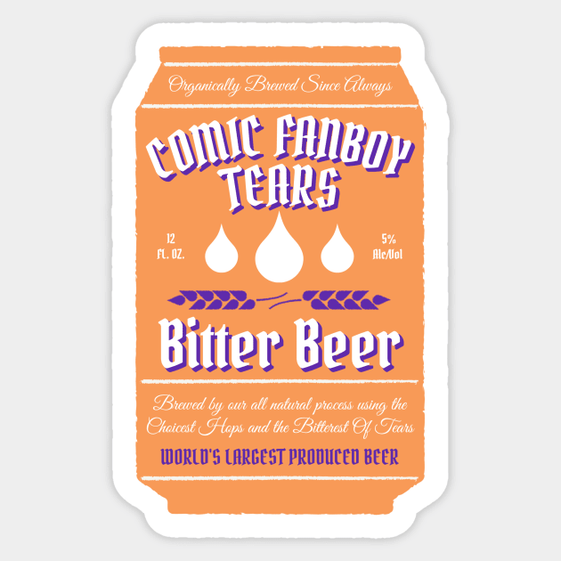 Comic Fanboy Tears Bitter Beer - Can Sticker by FangirlFuel